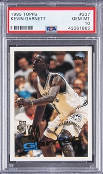 1995-96 Topps #237 Kevin Garnett Rookie Card - PSA GEM MT 10